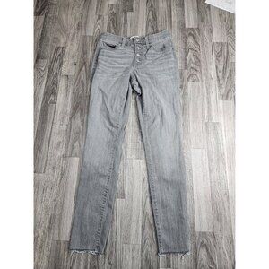 Universal Thread Jeans Womens 2 High Rise Skinny Raw Hem Button Fly Denim Pants